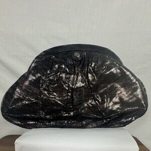 Lodis Suzette Copper Gold Black Metallic Clutch Handbag Purse #YZ -EXCELLENT